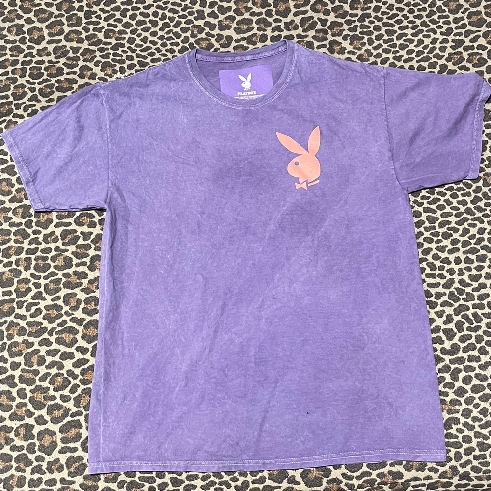 Playboy Purple Tee with Peach Logo